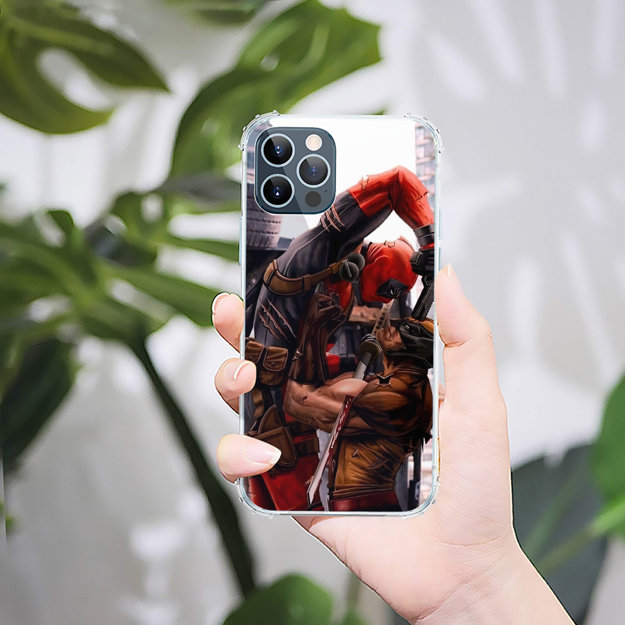 （画像用） Deadpool デッドプール 【iPhone 12シリーズ対応】透明スマホケース（クリアソフトケース）